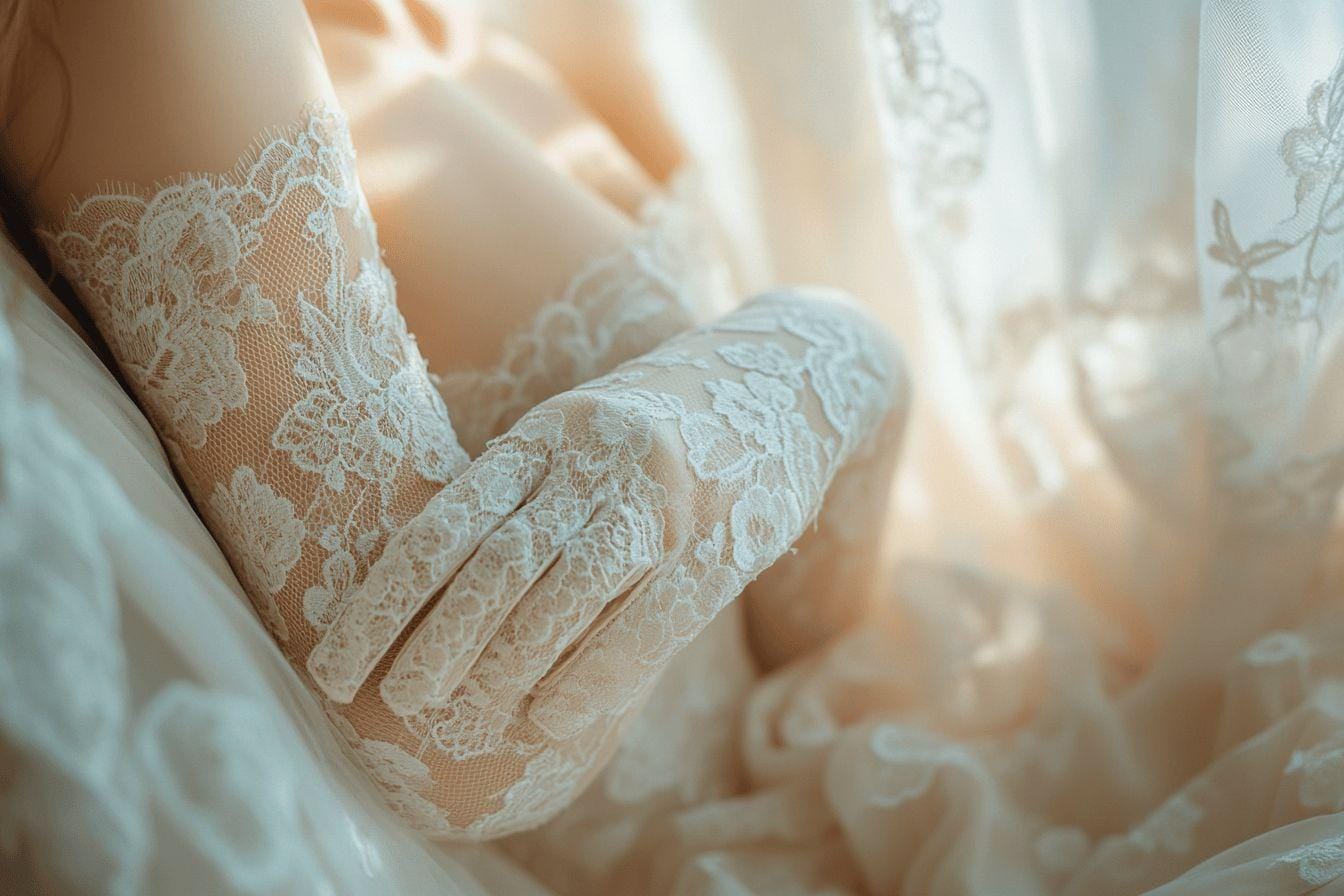 Gants de mariée rétro