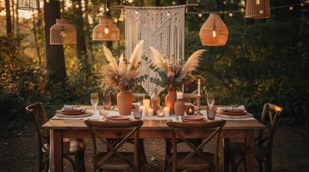déco de mariage bohème à faire soi même